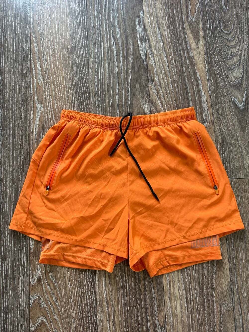 RawGear Men's Orange 2-in-1 Gym Shorts